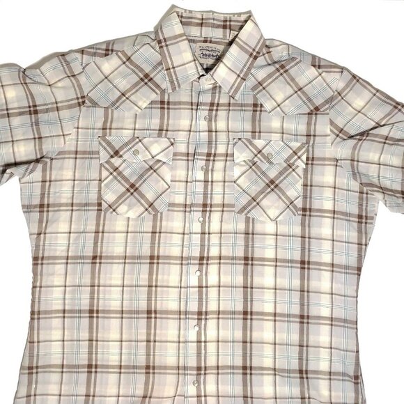 Vintage Levis Strauss & Co. Western Snap Button L Short sleeve - Picture 3 of 8